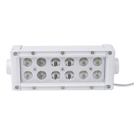6.5 Inch LED Light Bar Marine Grade Dual Row Straight Light Bar with 36-Watt 12 x 3W High Intensity CREE LEDs Marine Sport